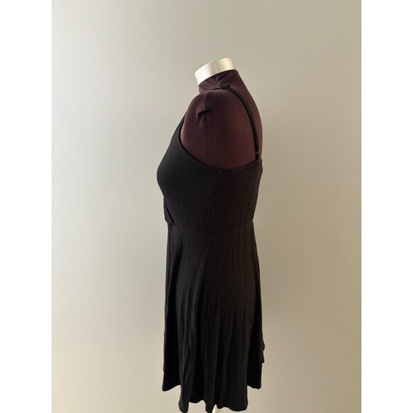 Y2K Mossimo Tank Dress Sz S Black Tunic Babydoll Dark Fairy Twilight Ribbed Soft - Picture 3 of 14
